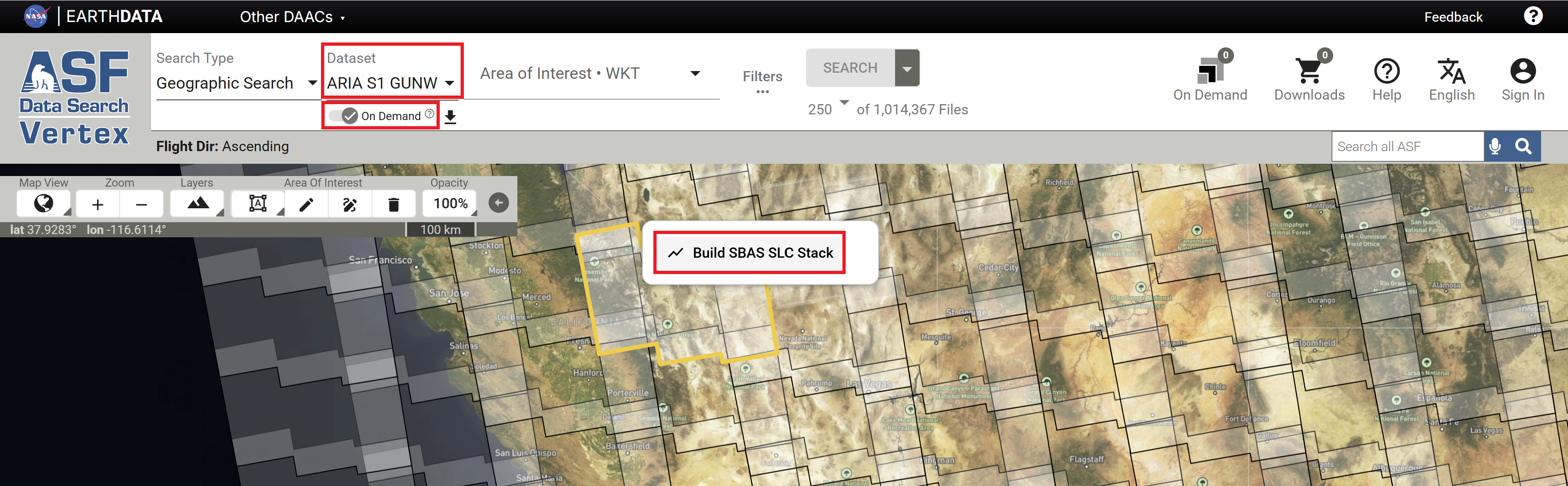 Build ARIA GUNW SBAS SLC Stack