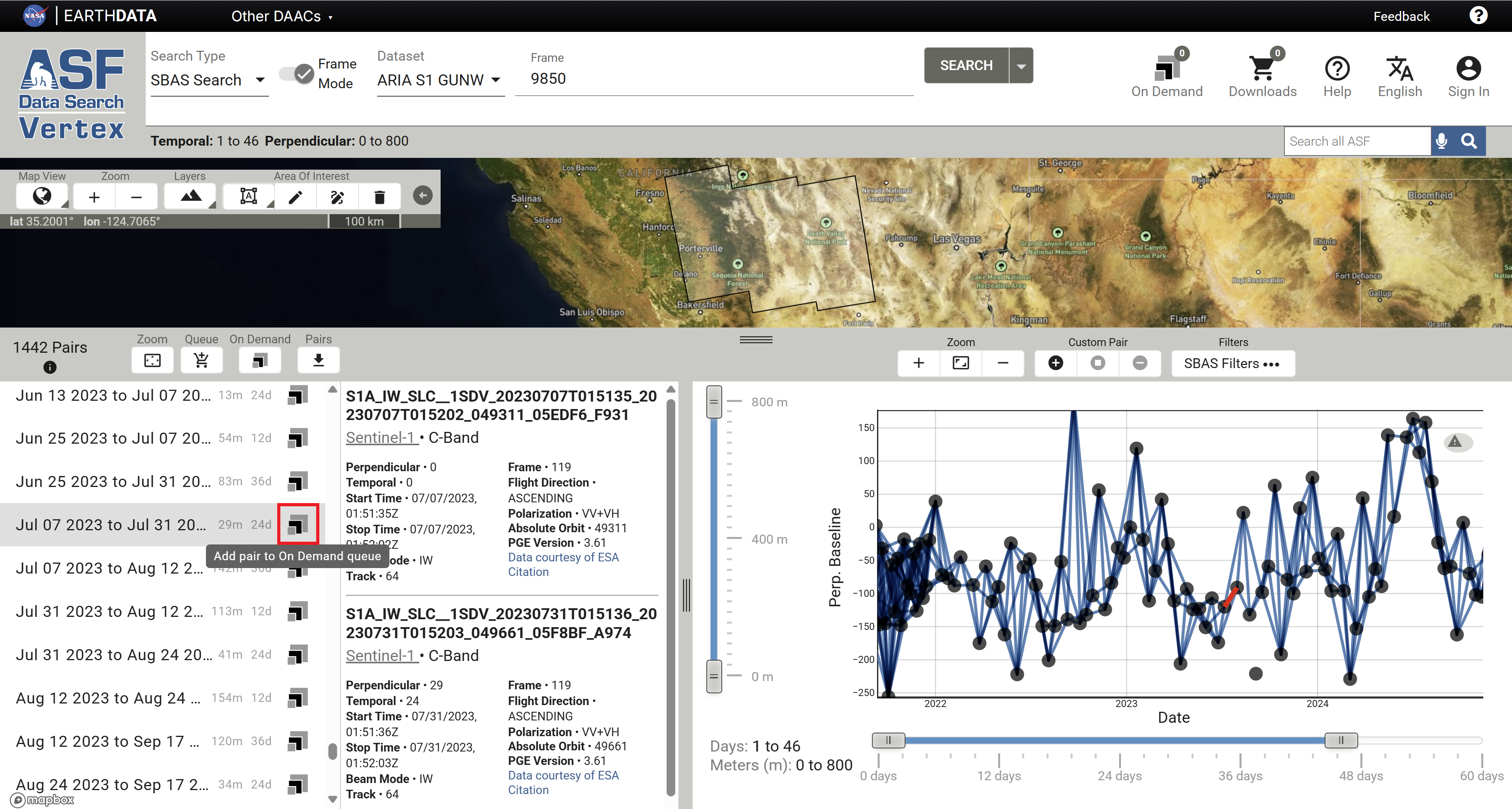 Submit an ARIA GUNW job