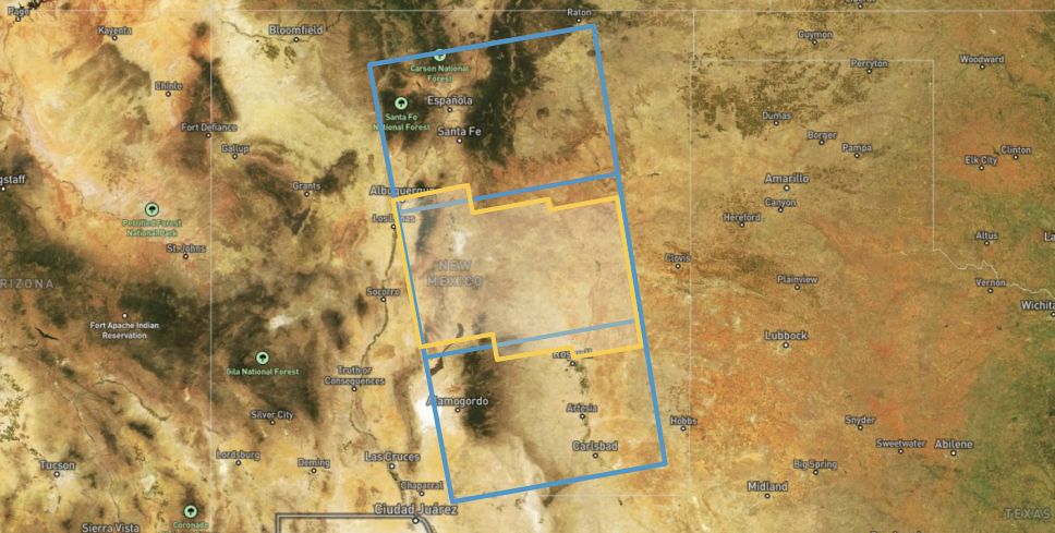 Frame vs granule geographic footprint