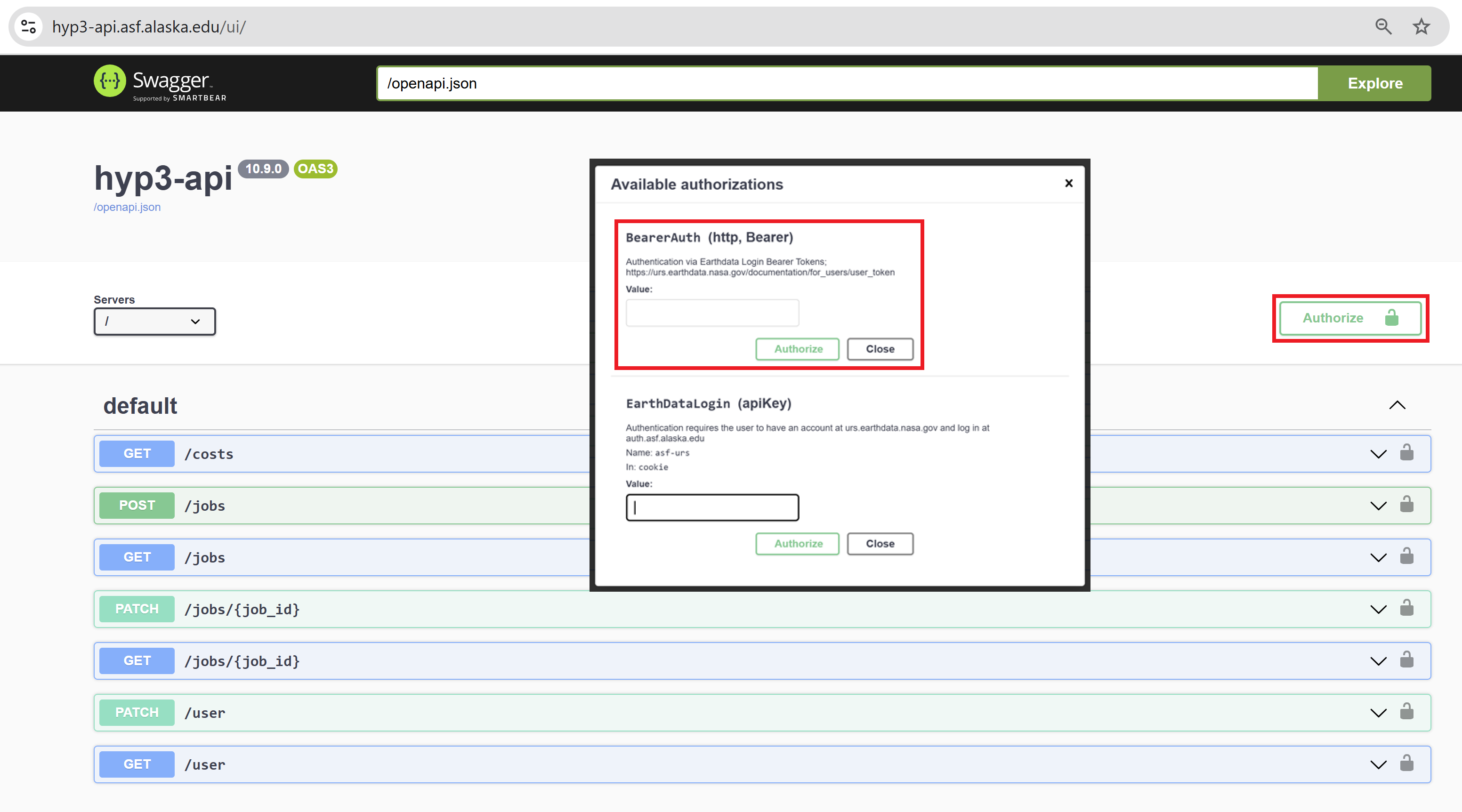 Authorize EDL Token in API