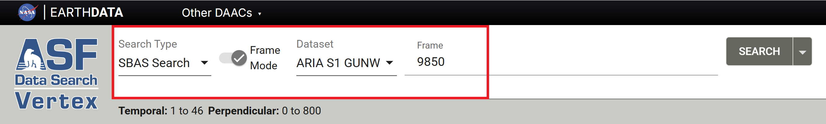 Open the SBAS Tool Optimized for ARIA-S1-GUNW Jobs Open SBAS Tool in Frame Mode