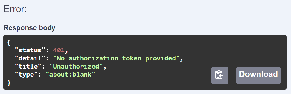 Authentication Error