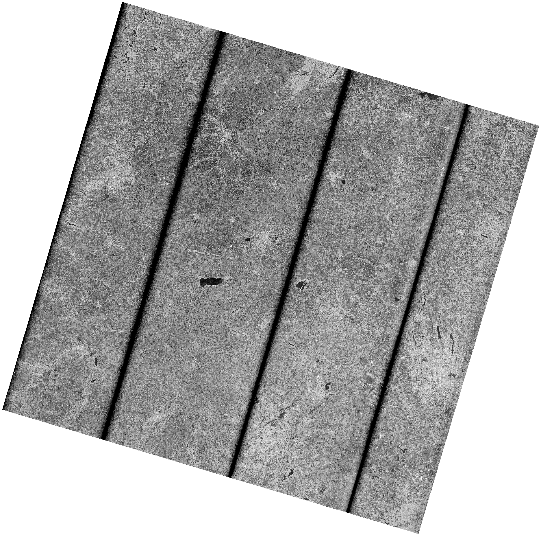 Figure showing the data gaps caused by the fixed PRF used to acquire a quad-pol NISAR image